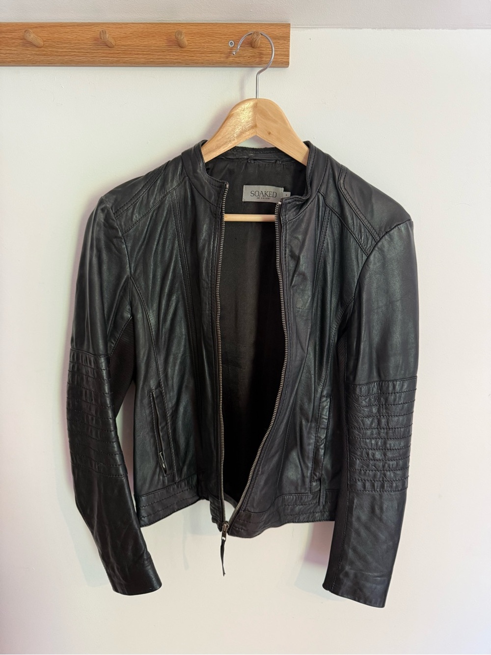 Soaked in Luxury Leather Motorcycle Jacket